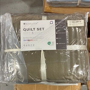 Twin Size Brown Ultra Soft Rustic Nostalgic Design Quilt Set - 1804-CUB-T